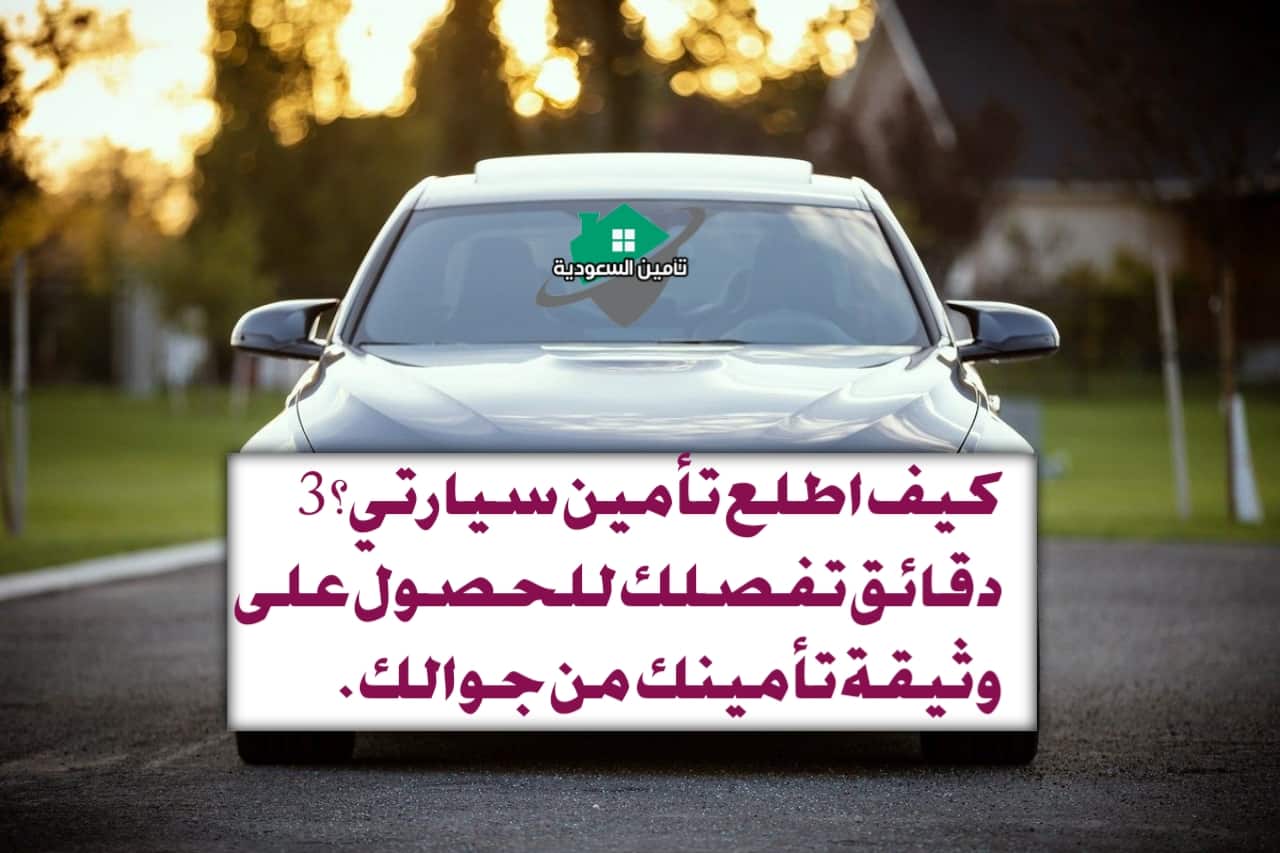 كيف اطلع تأمين سيارتي؟