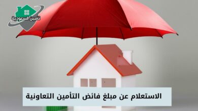 الاستعلام عن مبلغ فائض التأمين التعاونية